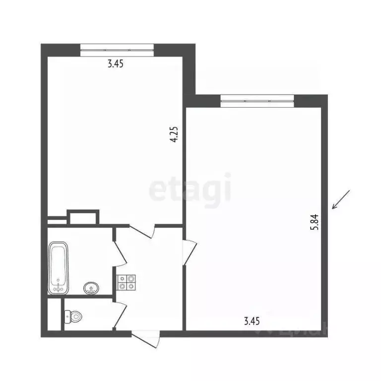 Комната Санкт-Петербург просп. Наставников, 24К2 (20.1 м) - Фото 1