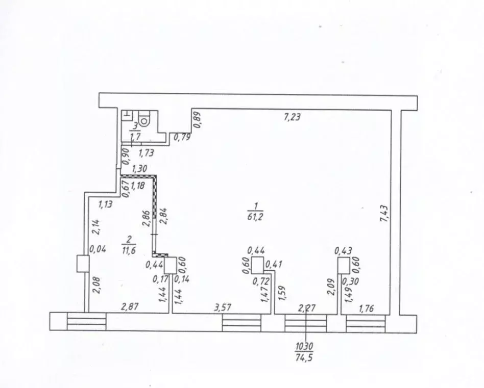 Помещение свободного назначения в Татарстан, Казань ул. Серова, 35 (75 ... - Фото 2
