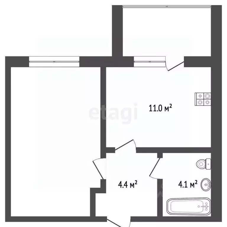 1-к кв. Башкортостан, Стерлитамак ул. Артема, 76 (37.1 м) - Фото 2