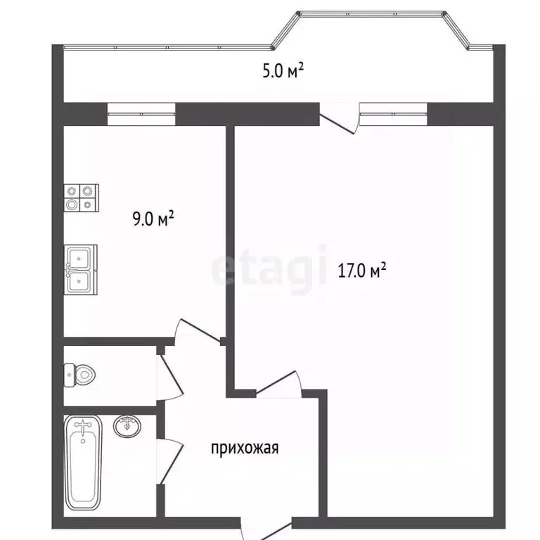 1-к кв. Самарская область, Самара Ташкентская ул., 246 (41.0 м) - Фото 2