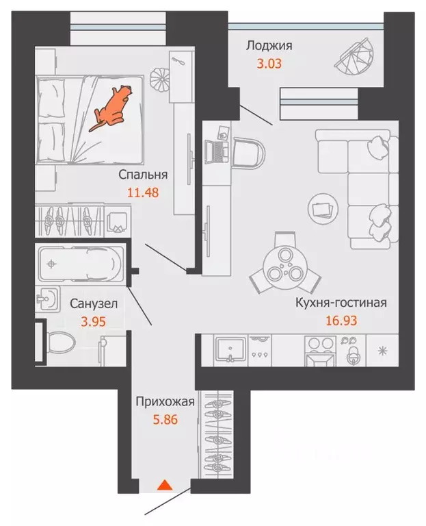 2-к кв. Кировская область, Киров Новый мкр,  (40.0 м) - Фото 0