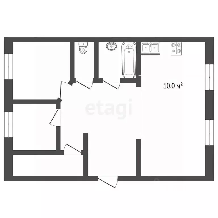 3-к кв. Севастополь просп. Октябрьской Революции, 42 (66.2 м) - Фото 1
