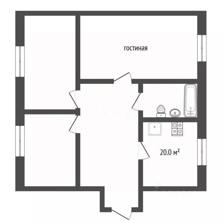 3-к кв. Ростовская область, Ростов-на-Дону Университетский пер., 21 ... - Фото 1