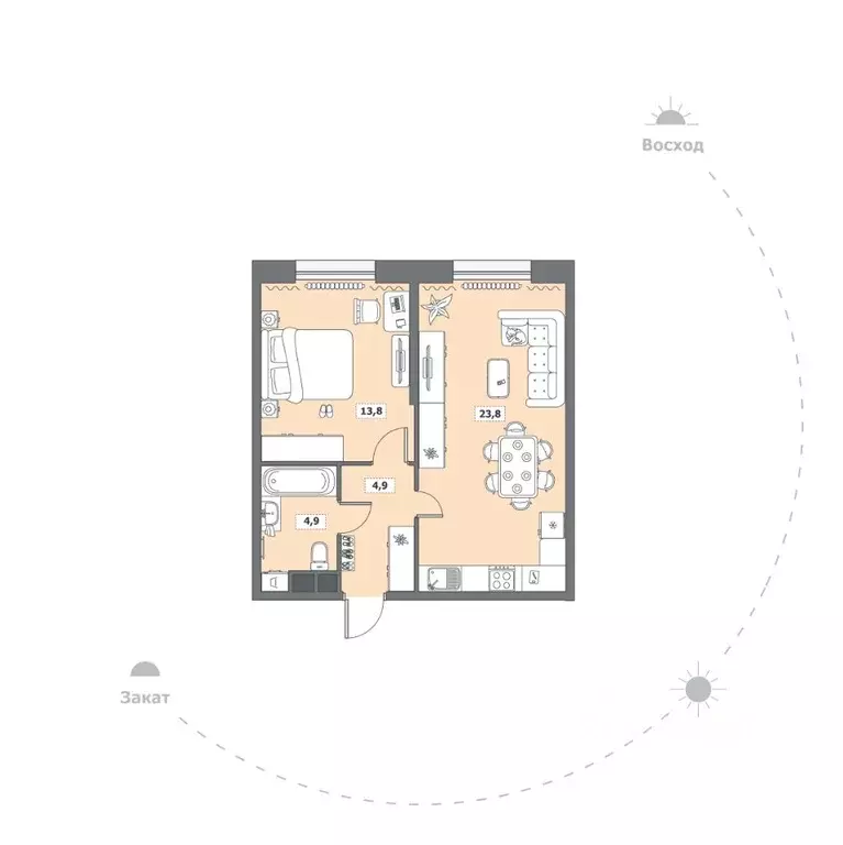 1-к кв. Вологодская область, Вологда Медуницинская ул., 13 (47.4 м) - Фото 1