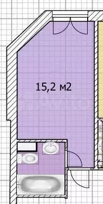 Квартира-студия, 15,2 м, 1/17 эт. - Фото 0
