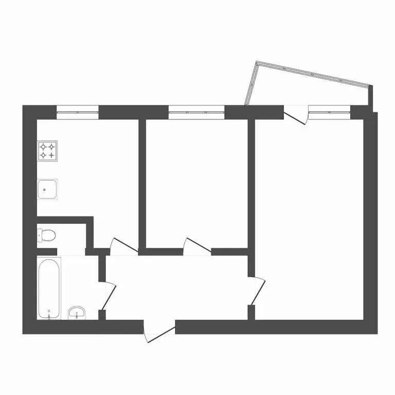 2-комнатная квартира: Тюмень, улица Софьи Ковалевской, 11 (50.6 м) - Фото 1