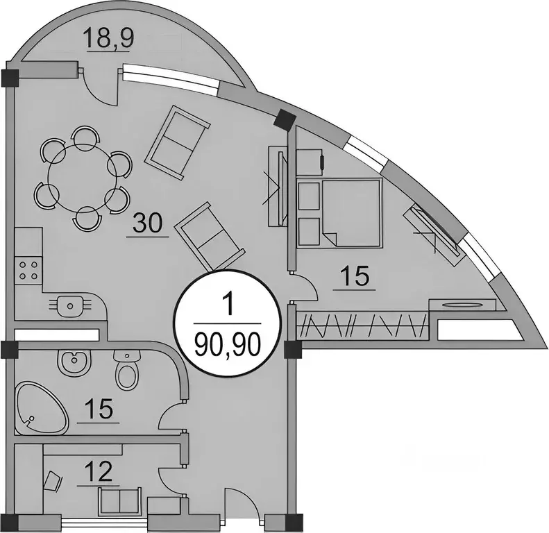 3-к кв. Краснодарский край, Сочи Курортный просп., 93 (90.0 м) - Фото 2
