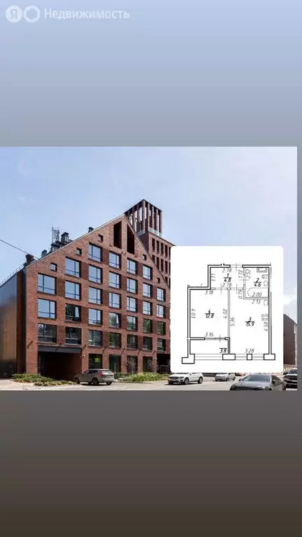 Квартира-студия: Санкт-Петербург, улица Чапаева, 17к2 (41.9 м) - Фото 1