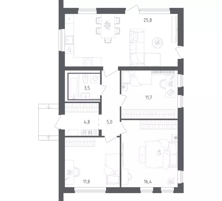 Дом в Московская область, Пушкинский городской округ, с. Семеновское  ... - Фото 1