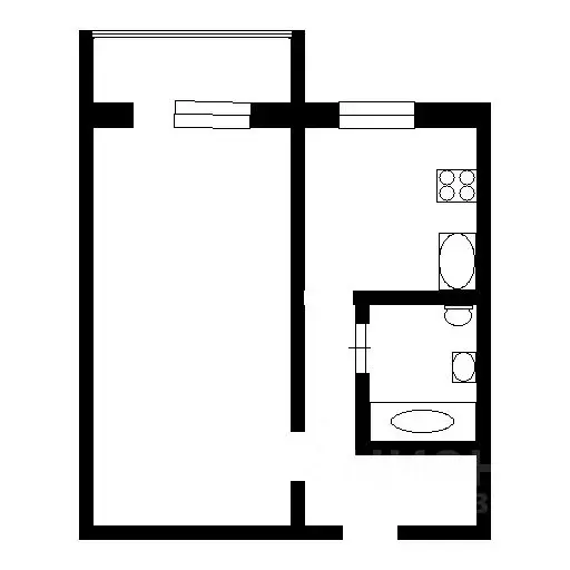 1-к кв. Севастополь ул. Маршала Геловани, 26 (30.0 м) - Фото 1