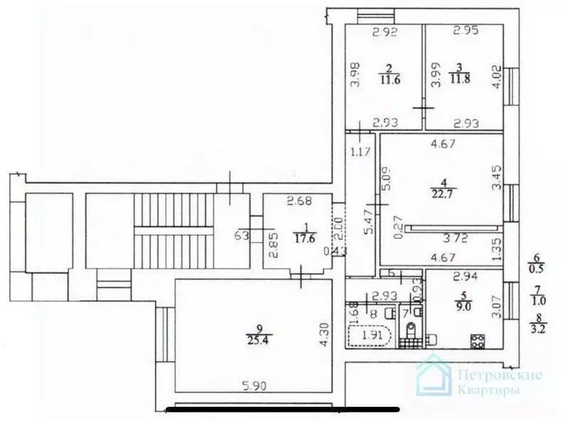 3-к кв. Санкт-Петербург просп. Стачек, 148 (103.0 м) - Фото 1