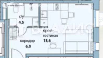 Квартира-студия: Москва, проезд Шелихова, 1к1 (29.1 м) - Фото 0
