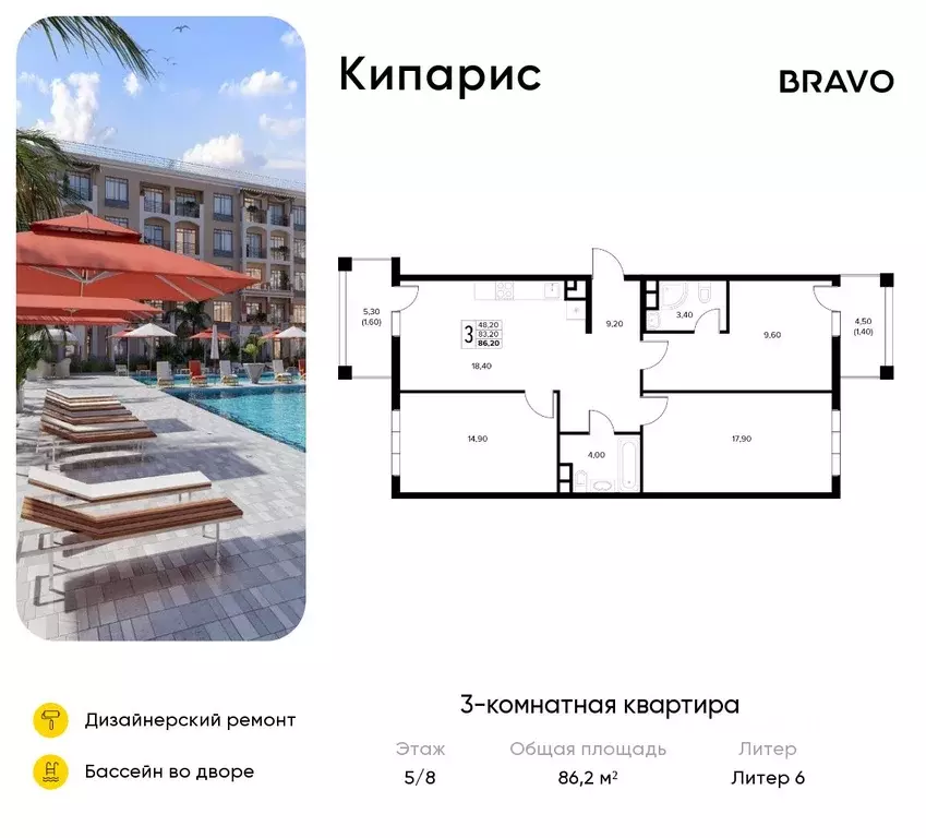 3-к кв. Краснодарский край, Анапа муниципальный округ, с. Сукко ... - Фото 0