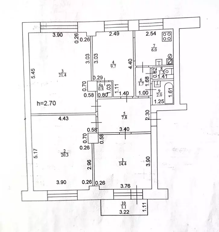 4-к кв. Татарстан, Казань ул. Лядова, 6 (86.0 м) - Фото 0