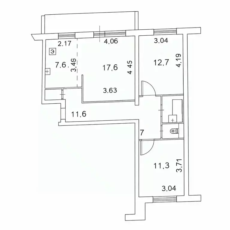 3-к кв. Карелия, Петрозаводск Лесной просп., 11 (65.7 м) - Фото 2
