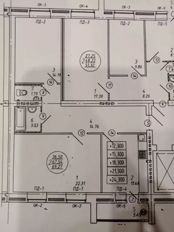 2-к кв. Марий Эл, Йошкар-Ола Мышино мкр,  (68.31 м) - Фото 1