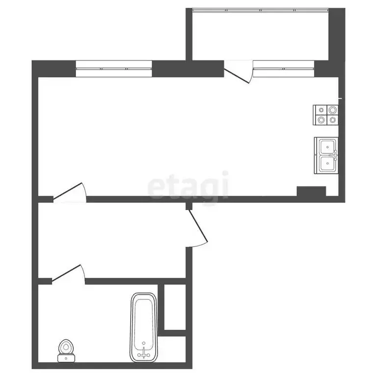 2-комнатная квартира: Якутск, Воинская улица, 9/3 (49.7 м) - Фото 1