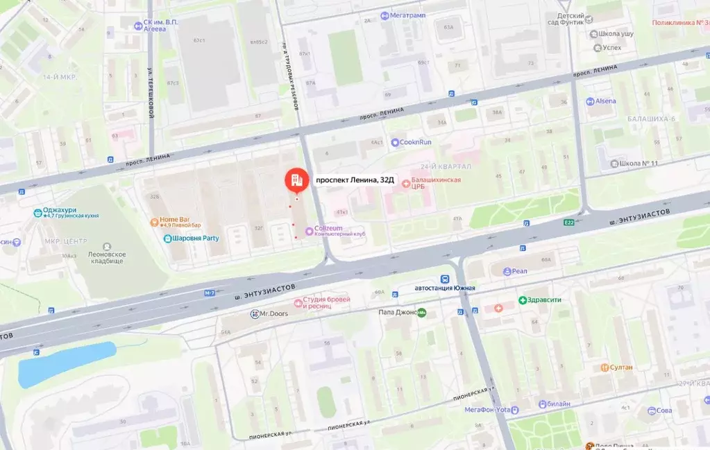 Свободной планировки кв. Московская область, Балашиха просп. Ленина, ... - Фото 1