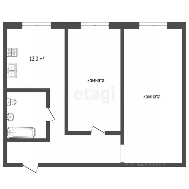 2-к кв. Московская область, Серпухов ул. Химиков, 8 (59.1 м) - Фото 2