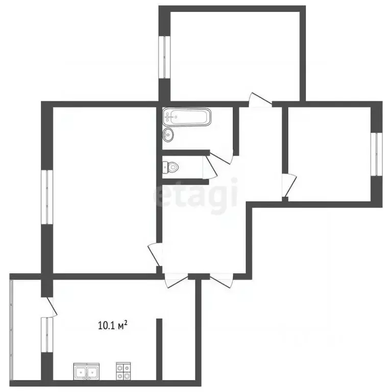 3-к кв. Московская область, Долгопрудный Московское ш., 59 (92.2 м) - Фото 2