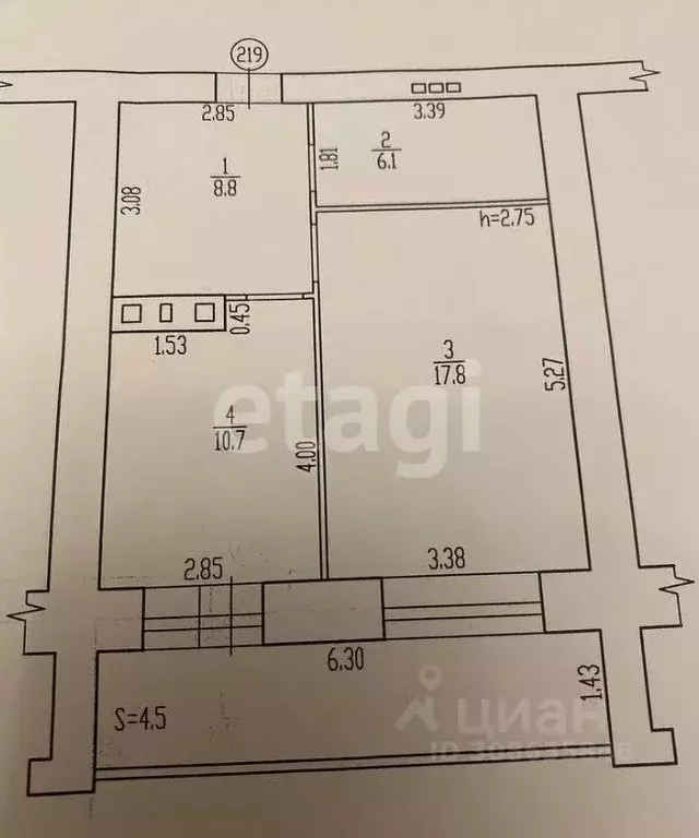 1-к кв. Брянская область, Брянск ул. Горбатова, 10 (44.0 м) - Фото 1
