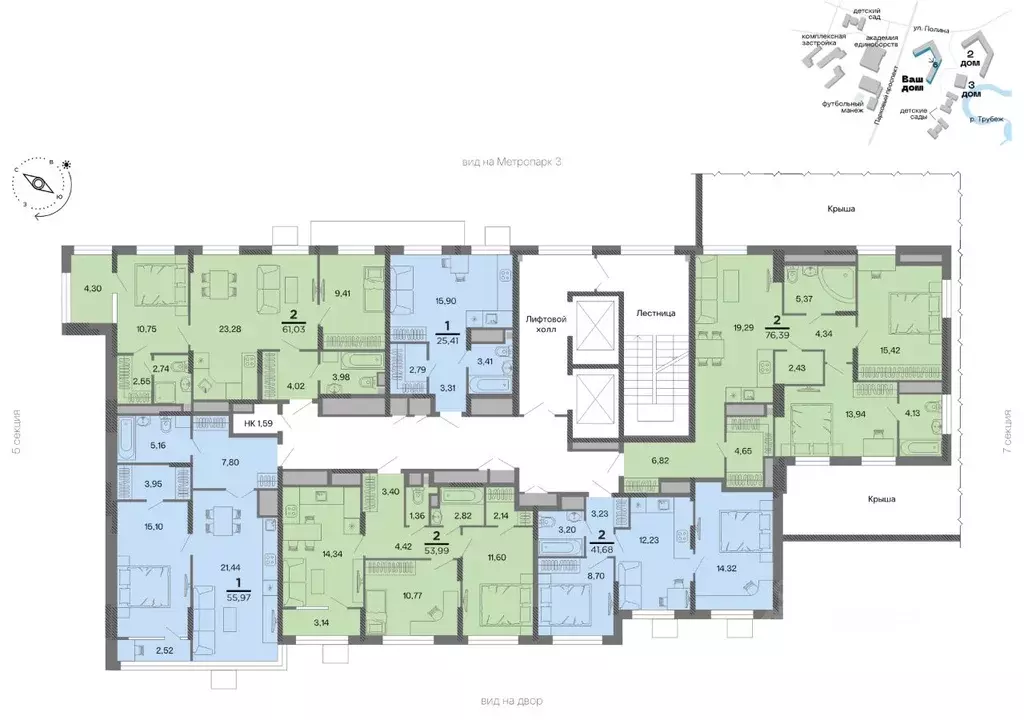 1-к кв. Рязанская область, Рязань Метропарк тер., Метропарк жилой ... - Фото 2