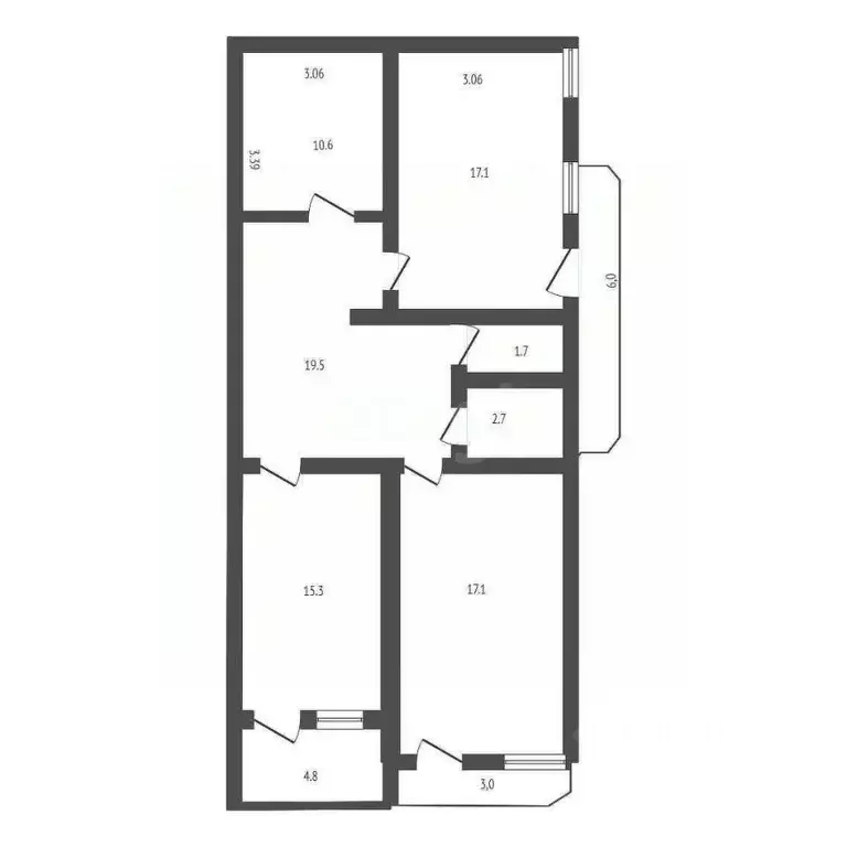 3-к кв. Дагестан, Махачкала пер. Индустриальный, 10 (101.0 м) - Фото 1