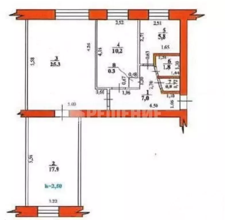 3-комнатная квартира: Стерлитамак, улица Артёма, 15 (69.2 м) - Фото 1