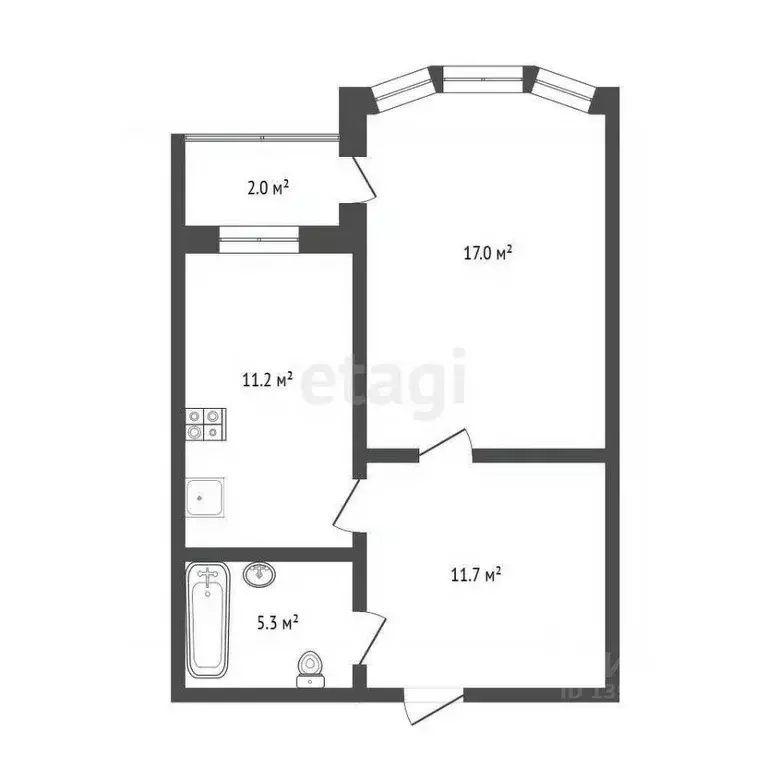 1-к кв. Тюменская область, Тюмень Тюменский-1 мкр, ул. Николая ... - Фото 2