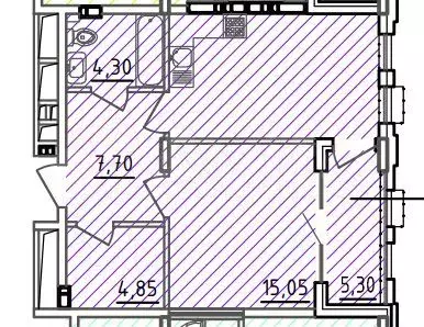 1-к. квартира, 50,5 м, 3/9 эт. - Фото 1