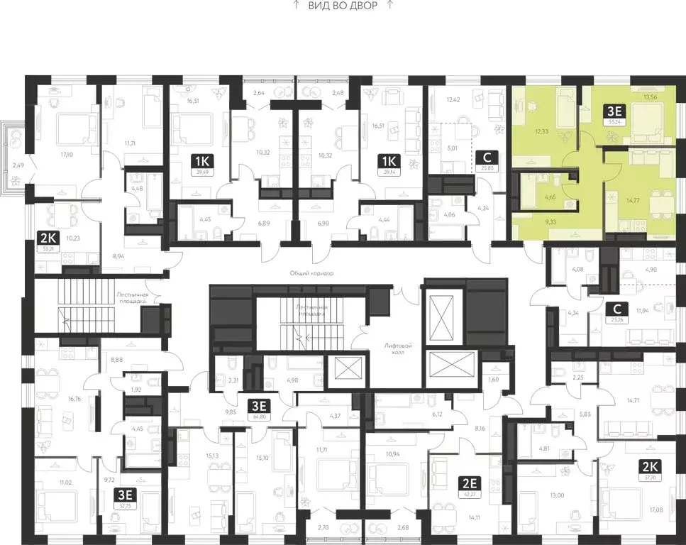 2-комнатная квартира: Екатеринбург, улица Академика Ландау, 41 (55.24 ... - Фото 1