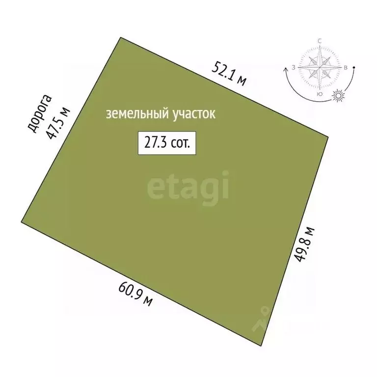 Участок в Севастополь с. Орлиное, Новый мкр,  (27.3 сот.) - Фото 1