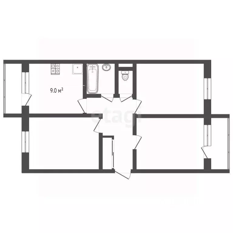 3-к кв. Коми, Сыктывкар ул. Оплеснина, 45 (67.5 м) - Фото 1