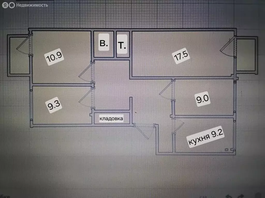 4-комнатная квартира: Фёдоровское, Центральная улица, 1 (74 м) - Фото 1
