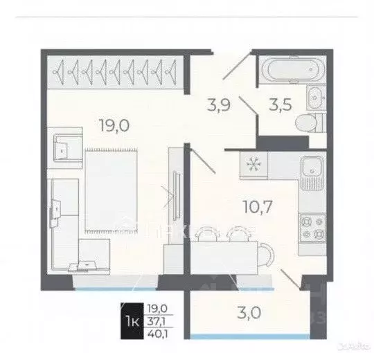 1-к кв. Новосибирская область, Новосибирский район, Станционный ... - Фото 2