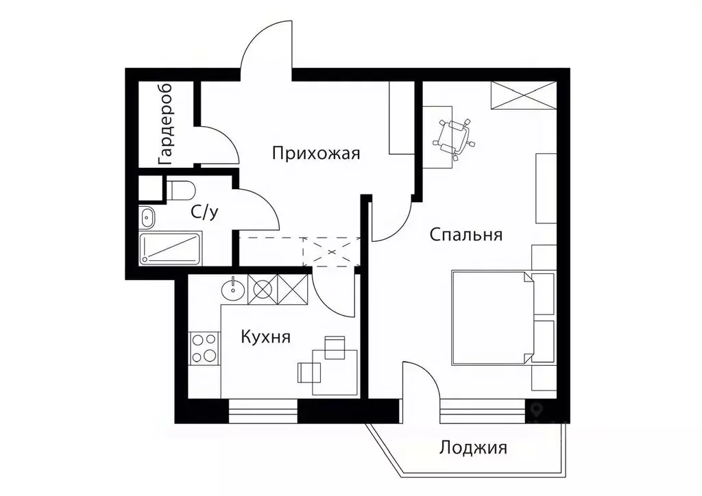 1-к кв. Москва Погонный проезд, 5К5 (38.8 м) - Фото 1