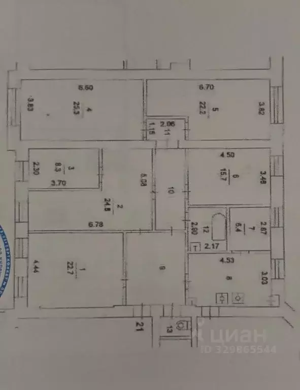 6-к кв. Москва 2-й Троицкий пер., 6 (177.8 м) - Фото 1
