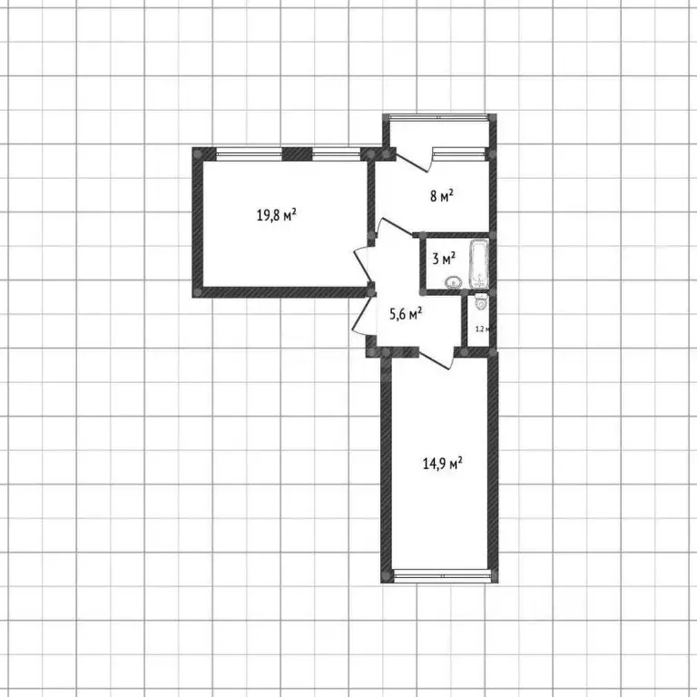 2-к кв. Белгородская область, Белгород ул. Белгородского полка, 49 ... - Фото 1