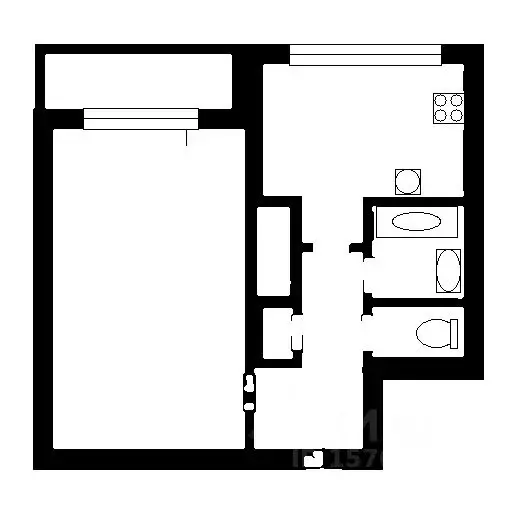 1-к кв. Санкт-Петербург просп. Кузнецова, 32 (27.7 м) - Фото 1