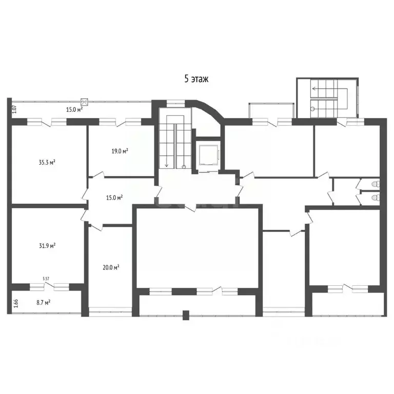 Офис в Тюменская область, Тюмень ул. Малыгина, 59 (121 м) - Фото 2