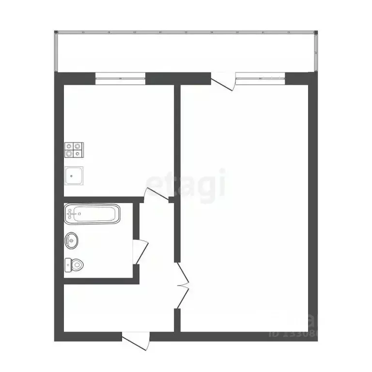 1-к кв. Томская область, Томск ул. Дизайнеров, 11 (35.4 м) - Фото 2