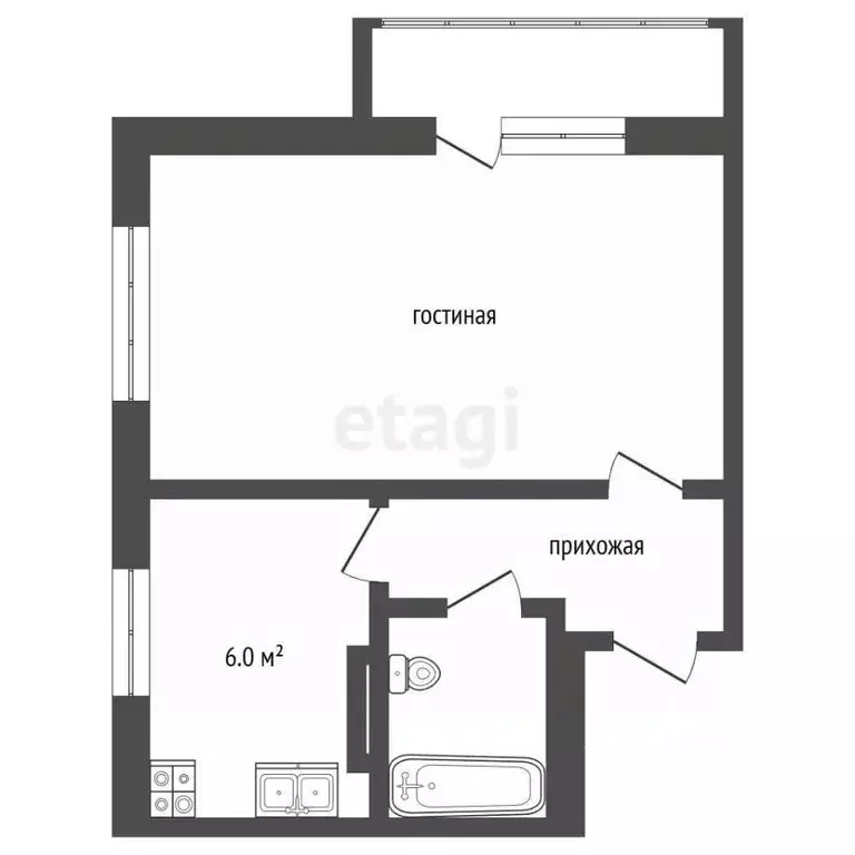 1-к кв. Красноярский край, Норильск ул. Лауреатов, 51 (35.6 м) - Фото 1