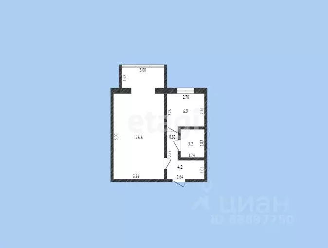 1-к кв. Карачаево-Черкесия, Черкесск Ставропольская ул., 119 (39.8 м) - Фото 1