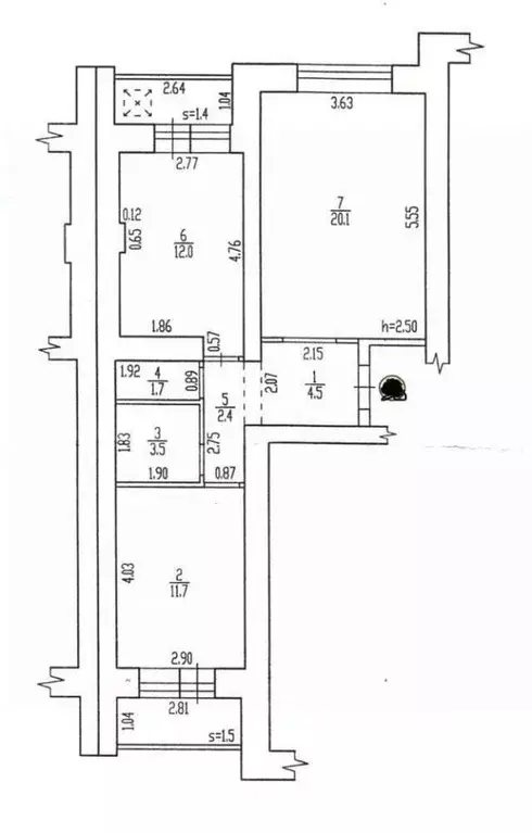 2-к кв. Брянская область, Брянск ул. Челюскинцев, 11 (62.0 м) - Фото 1