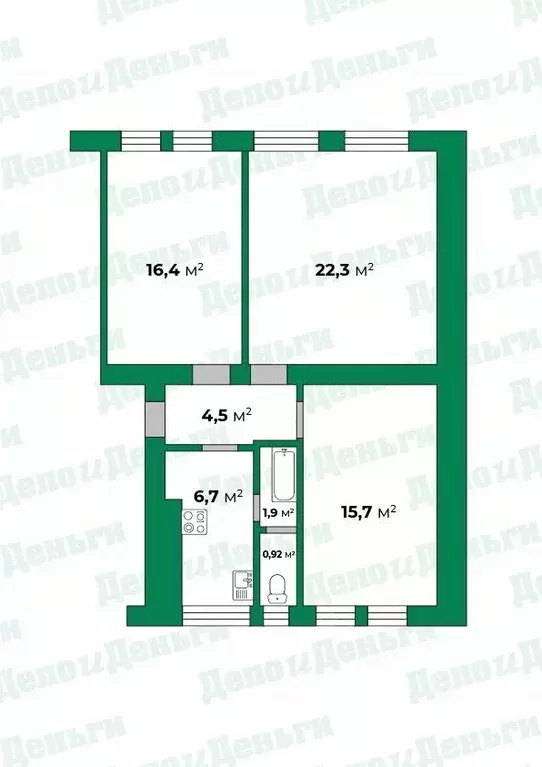 3-к кв. Кировская область, Киров ул. Владимирская, 86 (69.0 м) - Фото 1