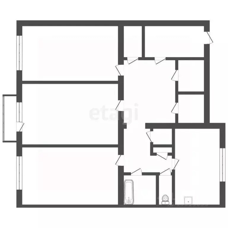 3-к кв. Челябинская область, Озерск Строительная ул., 17 (99.5 м) - Фото 2