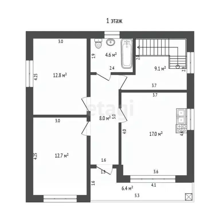 Дом в Севастополь Муссон СНТ, 54 (81 м) - Фото 2
