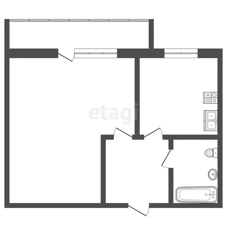 1-комнатная квартира: Троицк, 5-й микрорайон, 9 (33.1 м) - Фото 0