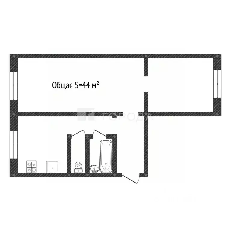 2-к кв. Кемеровская область, Прокопьевск ул. Советов, 12 (44.0 м) - Фото 2