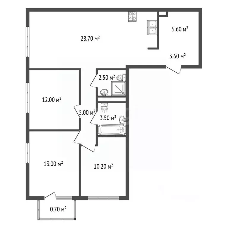 3-к кв. Ленинградская область, Ломоносовский район, Аннинское ... - Фото 1